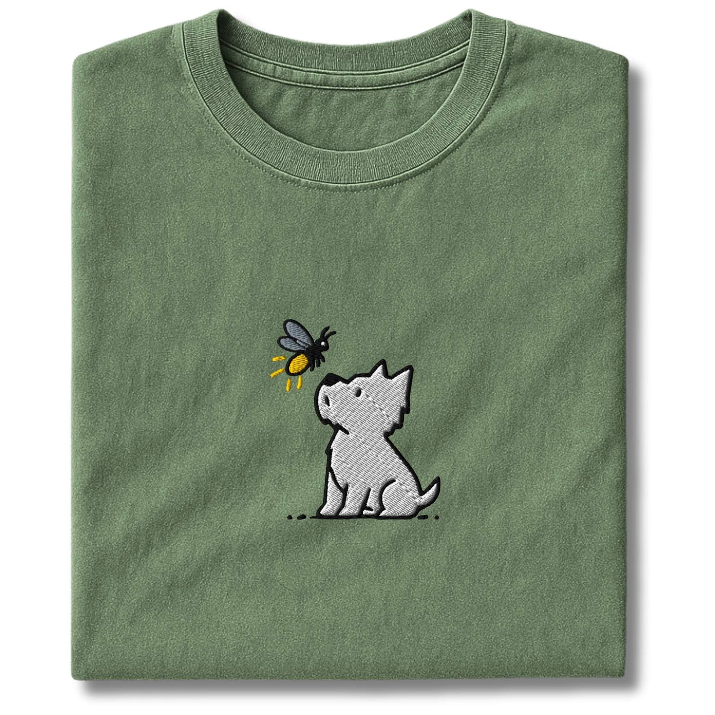 Embroidered Westie and Firefly T-Shirt