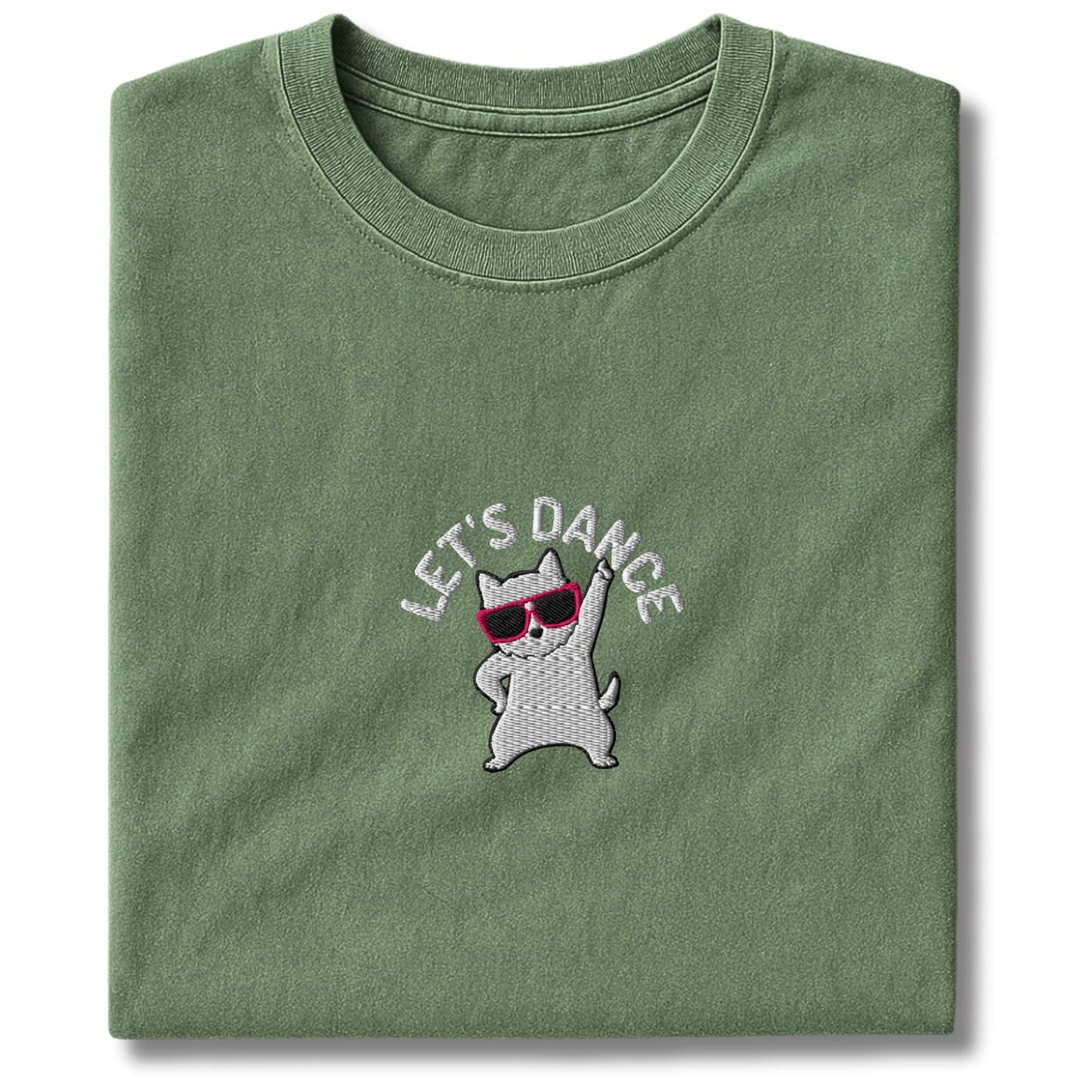 Embroidered westie Lets Dance T-Shirt