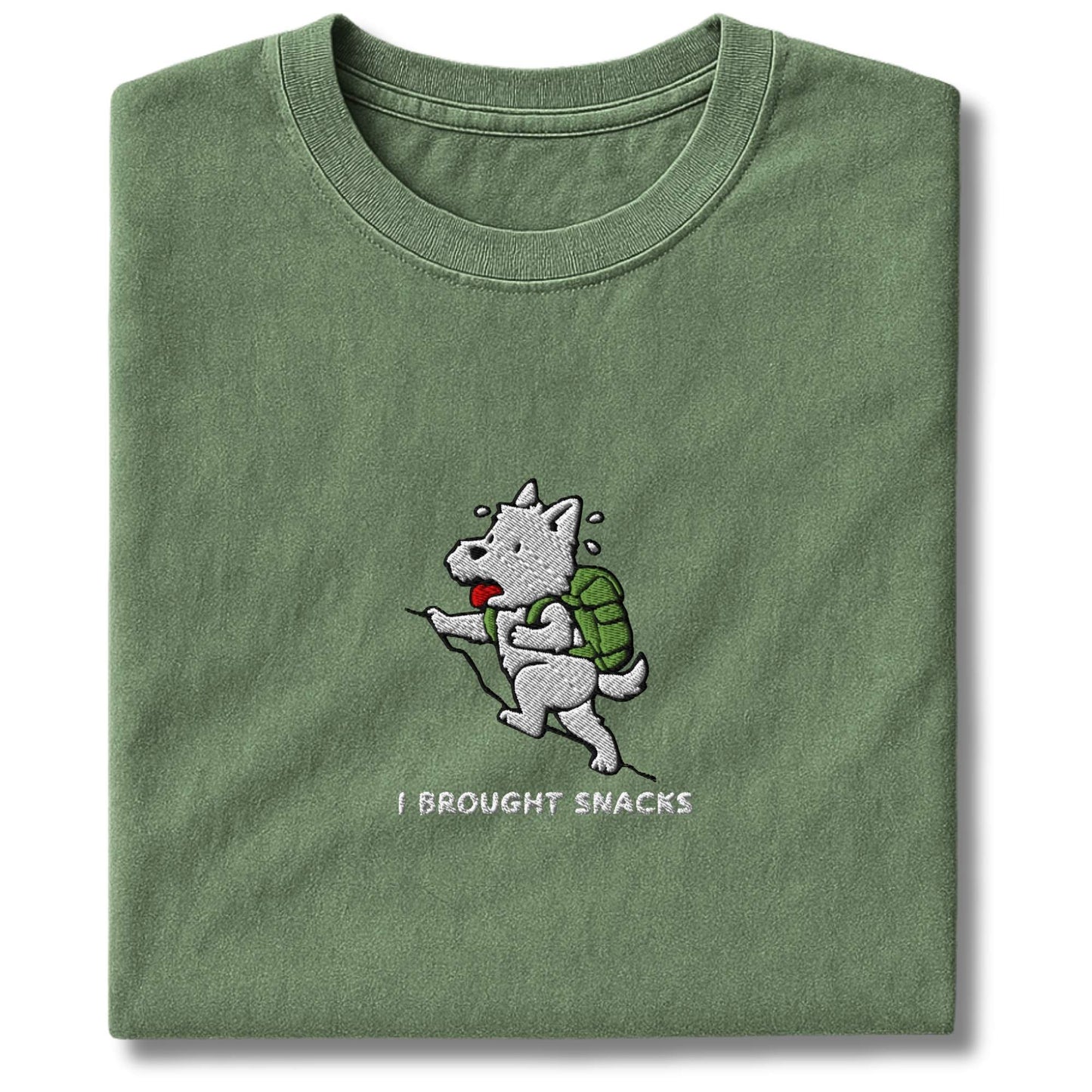 Embroidered Westie I Brought Snacks T-Shirt