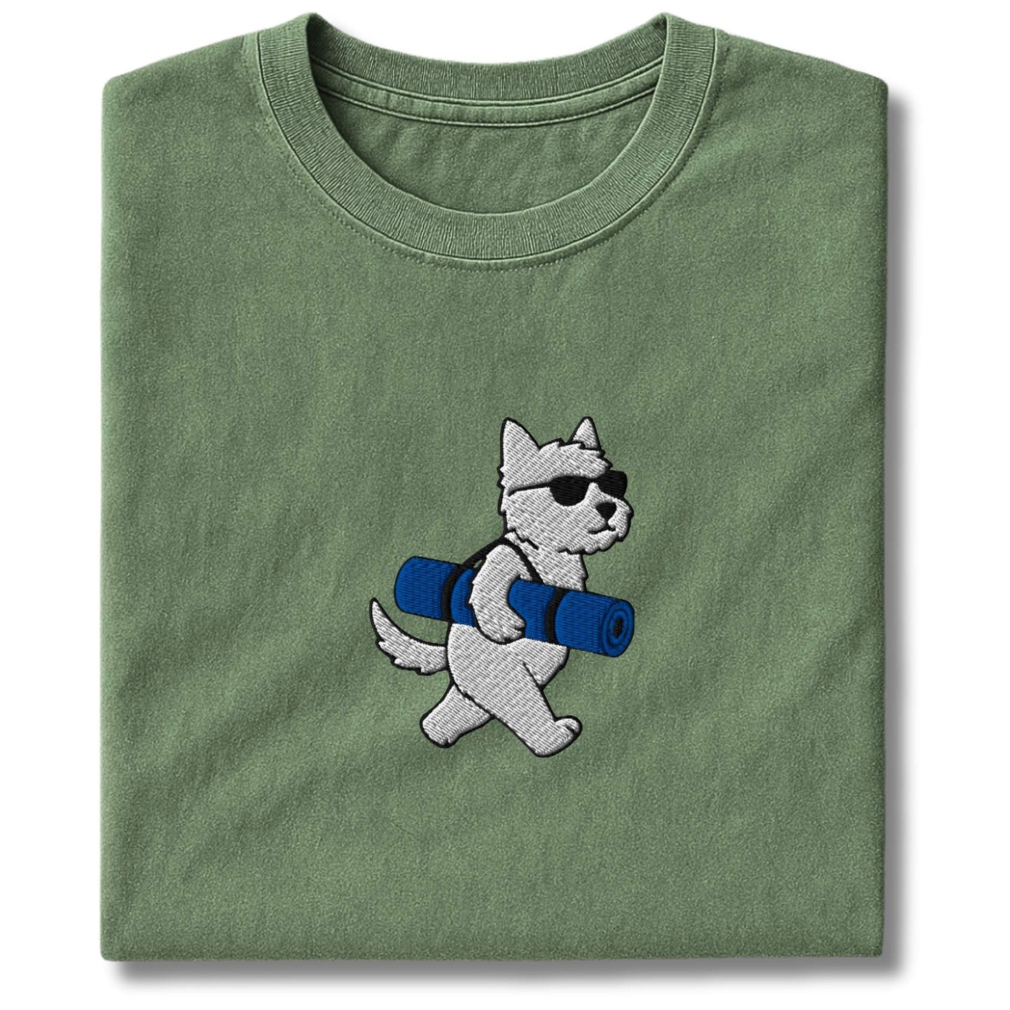 Embroidered Westie Yoga T-Shirt