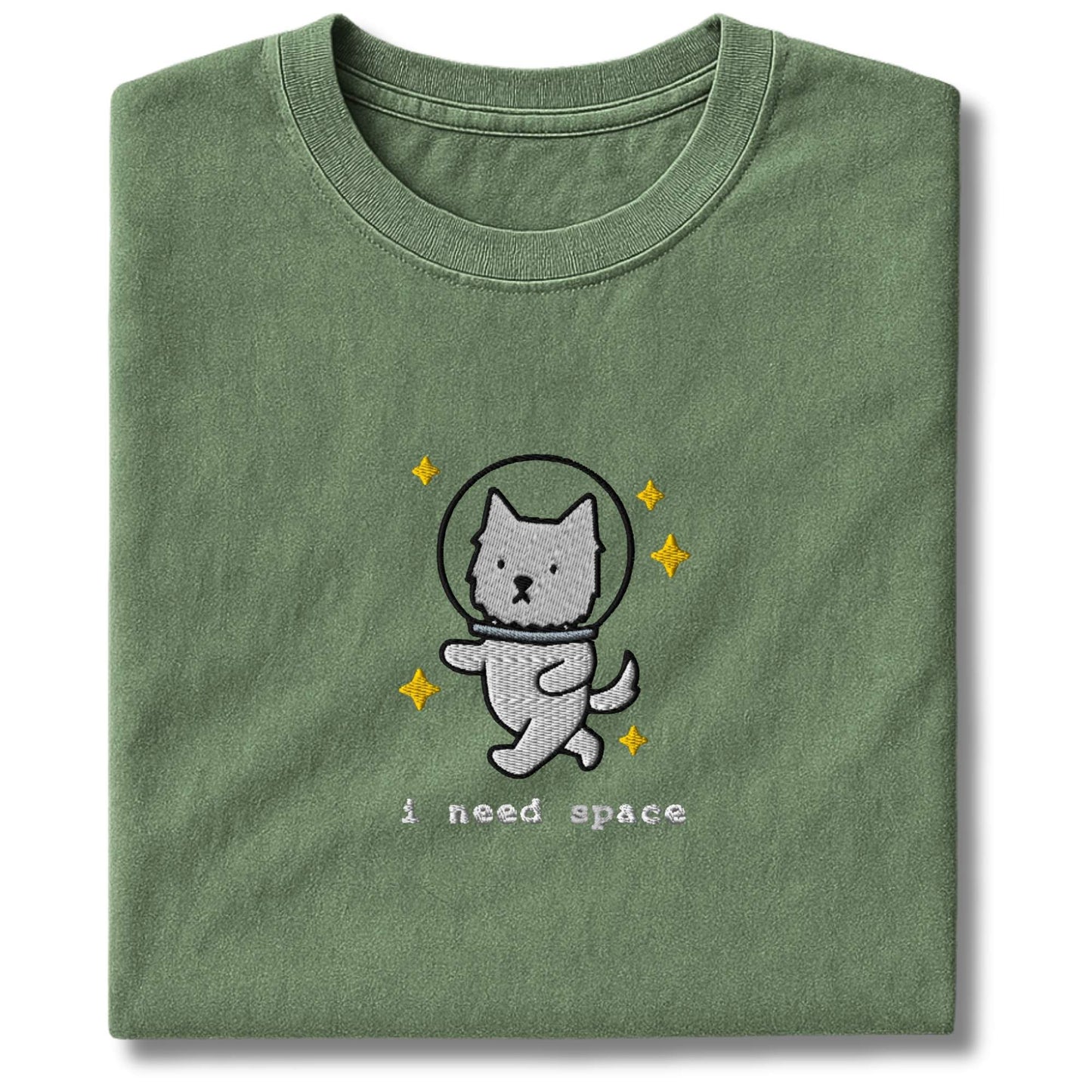 Embroidered Westie I Need Space T-Shirt