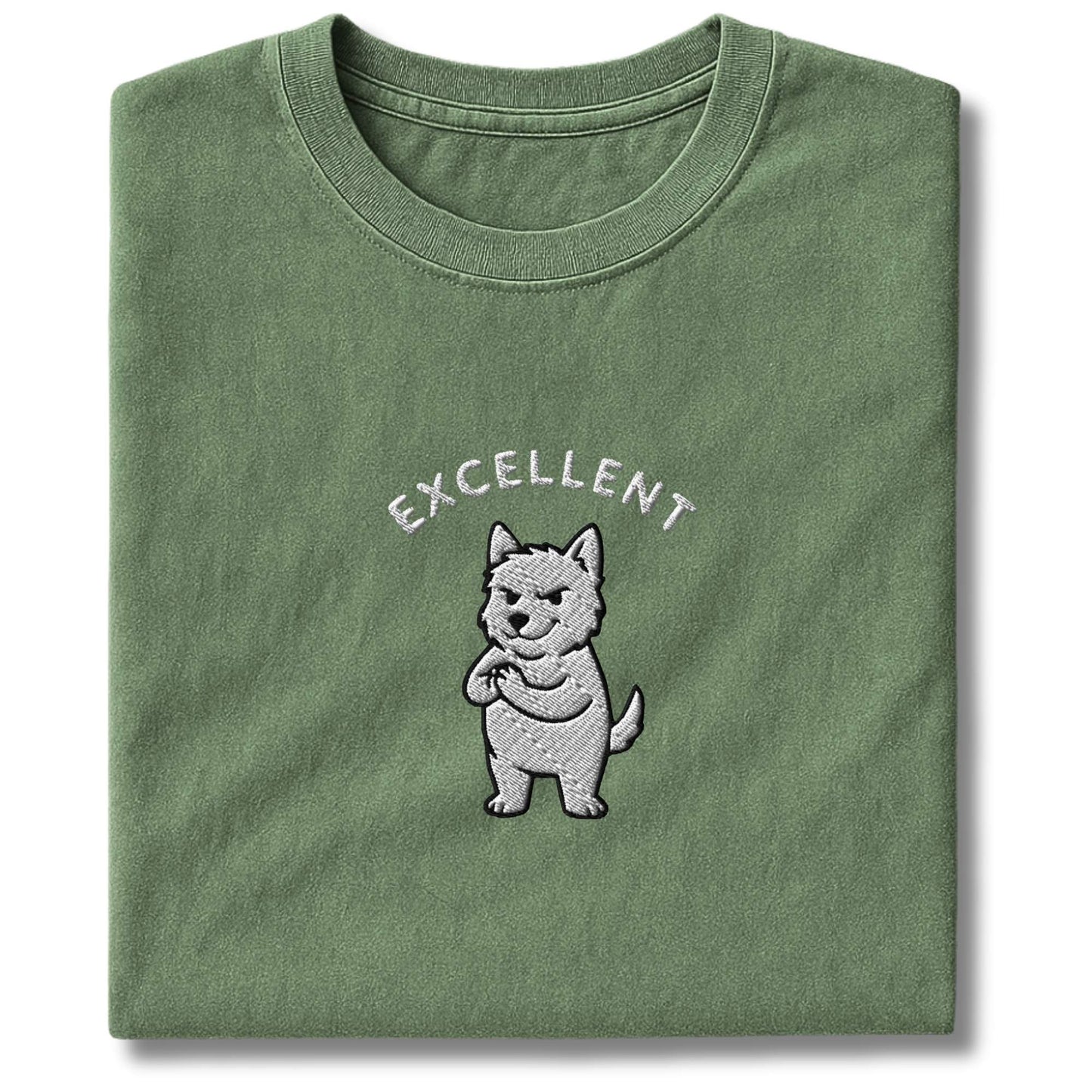 Embroidered Westie Excellent T-Shirt