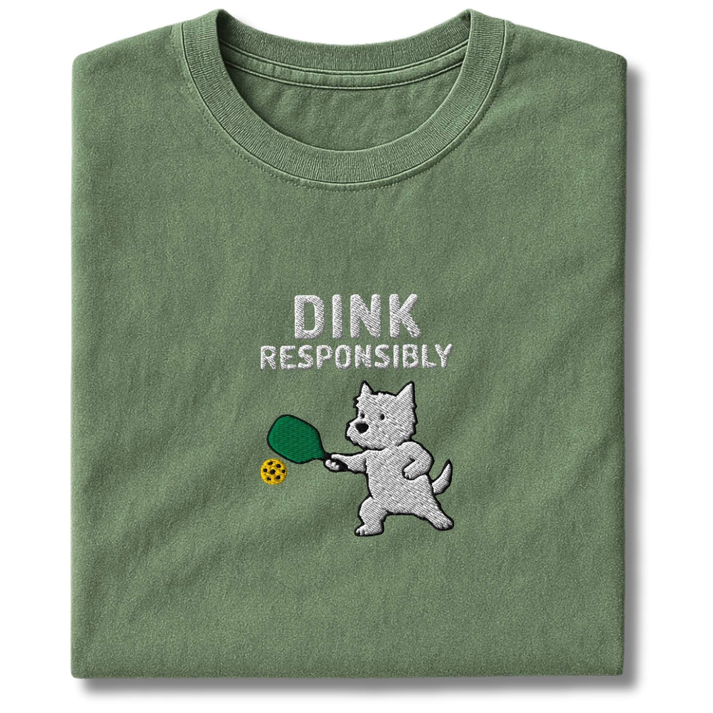 Embroidered Westie Dink Responsibly T-Shirt