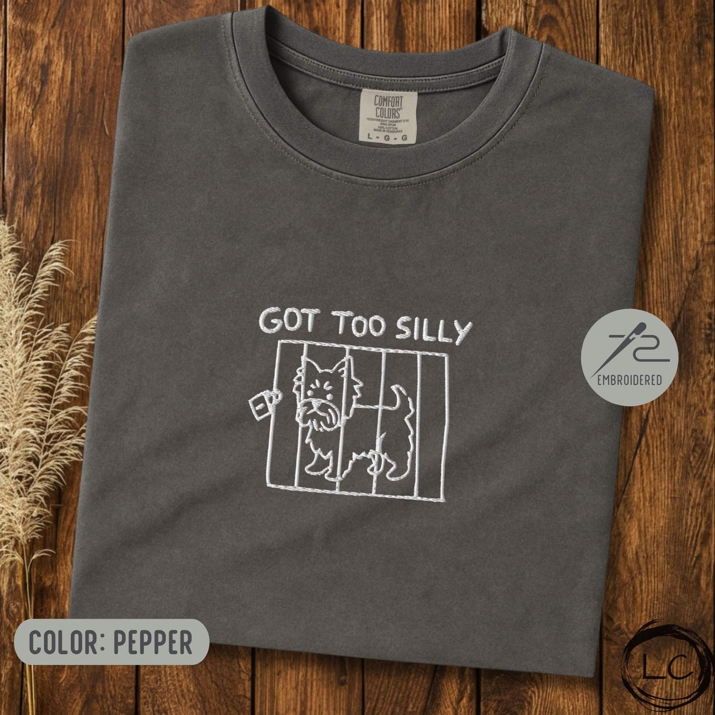 Embroidered Yorkie Got Too Silly T-Shirt