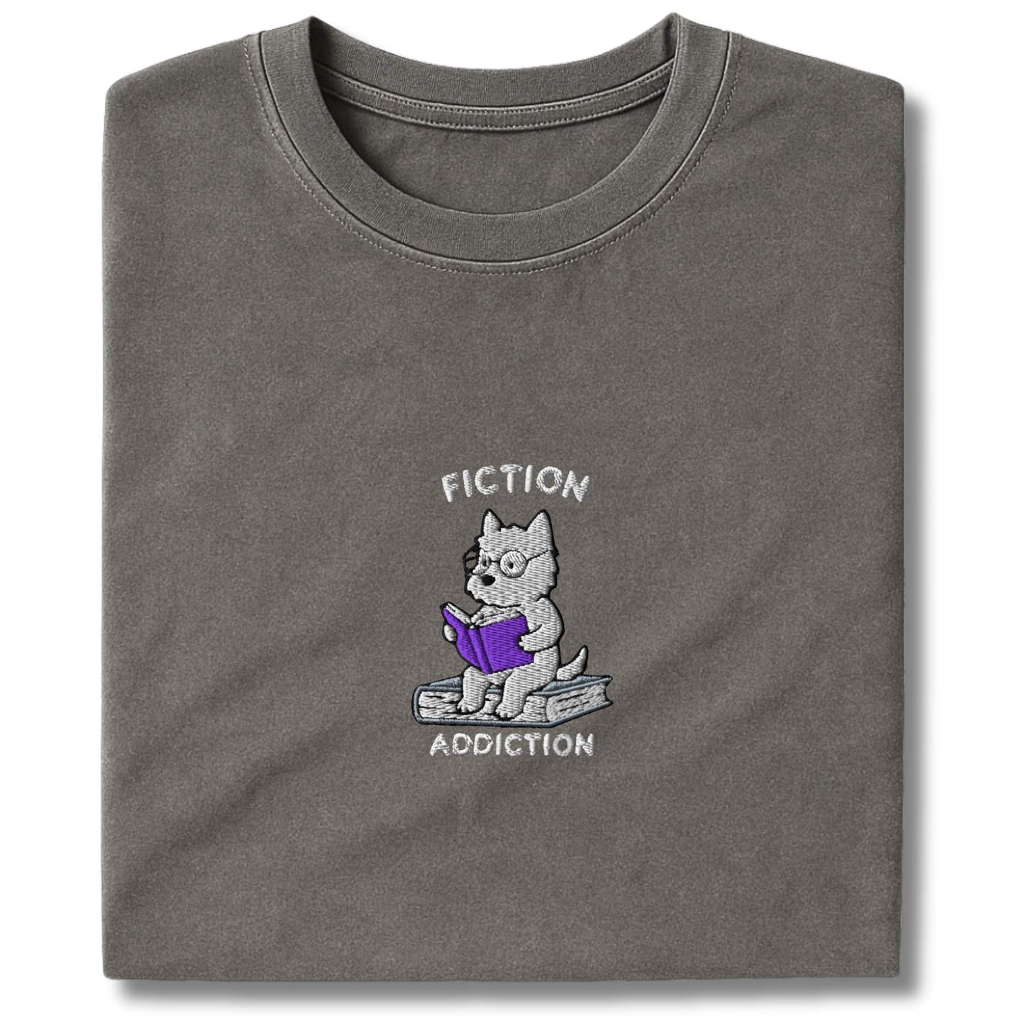 Embroidered Westie Fiction Addiction T-Shirt