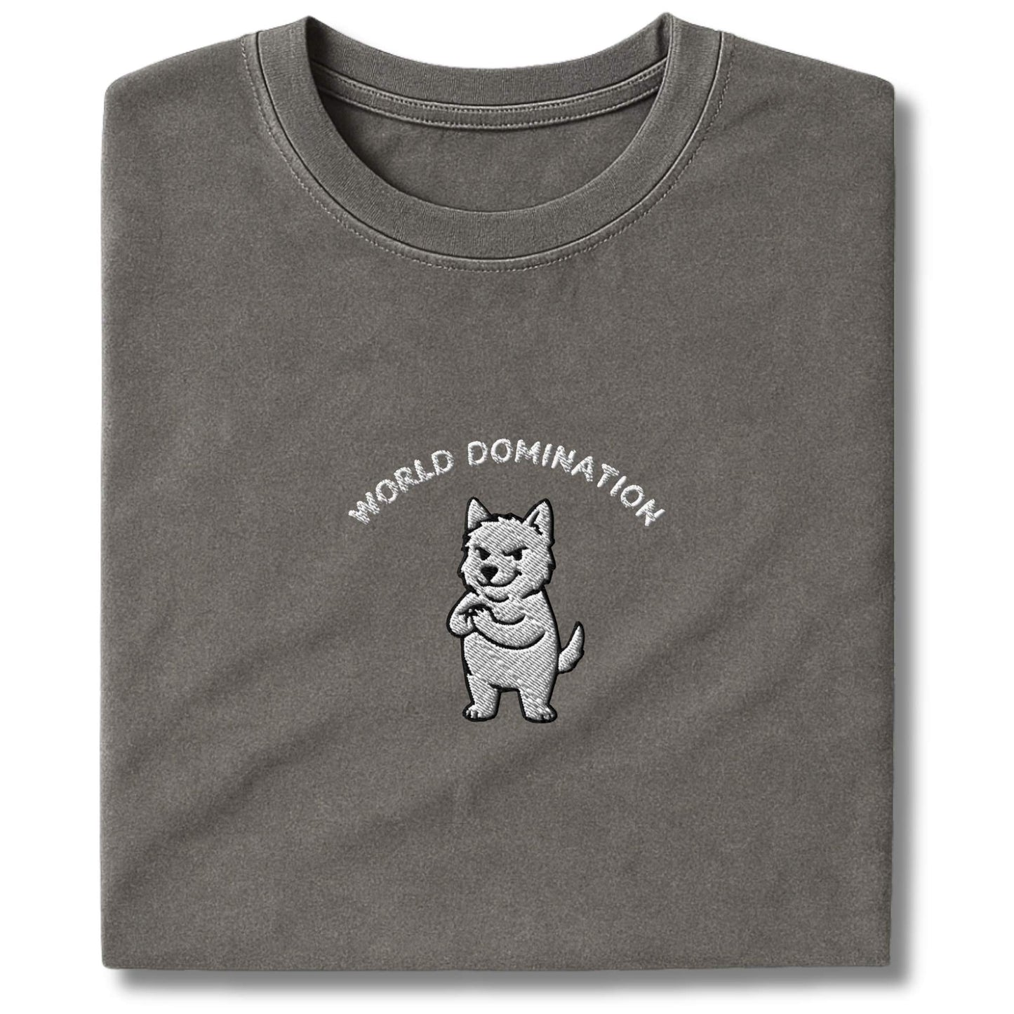 Embroidered Westie World Domination T-Shirt