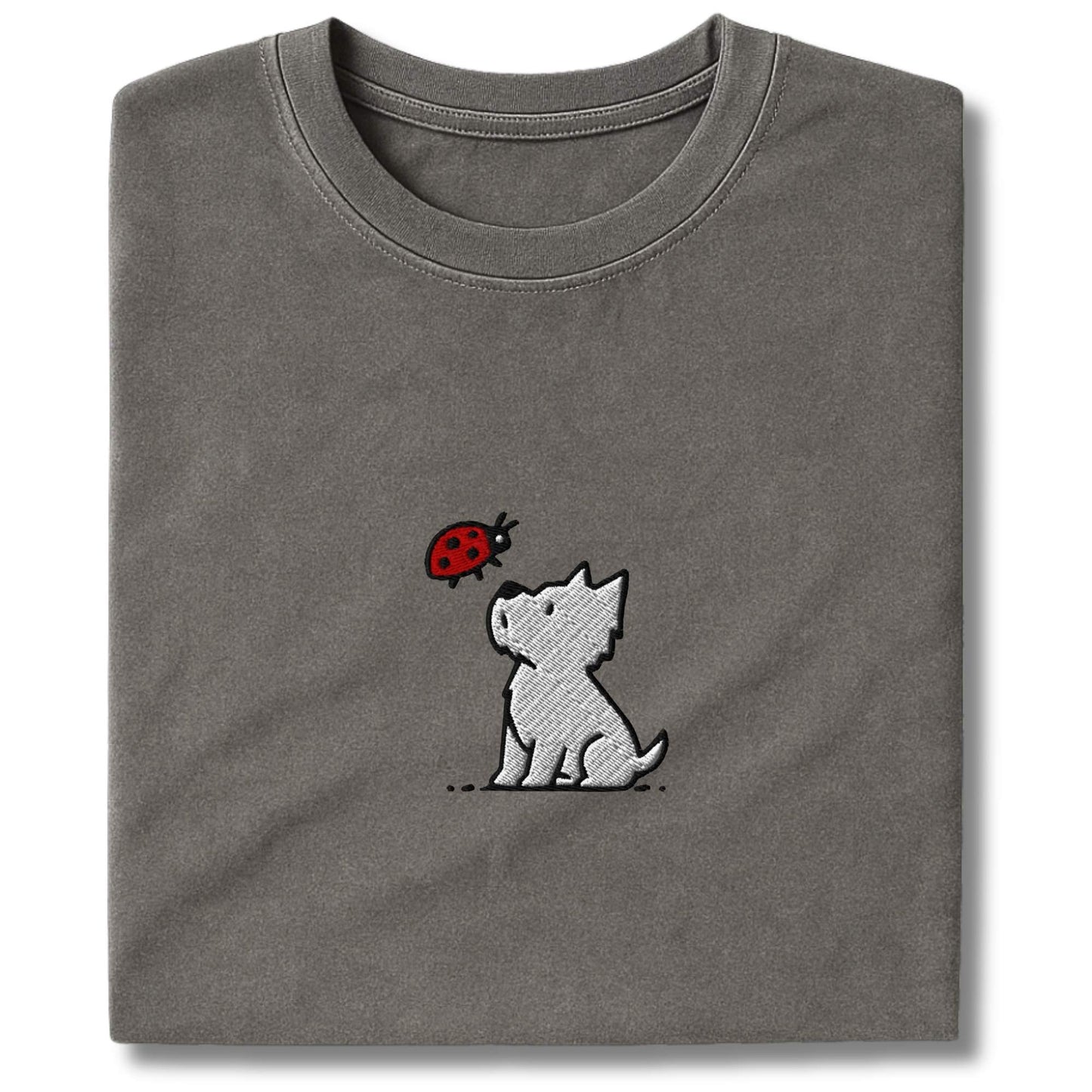 Embroidered Westie and Ladybug T-Shirt