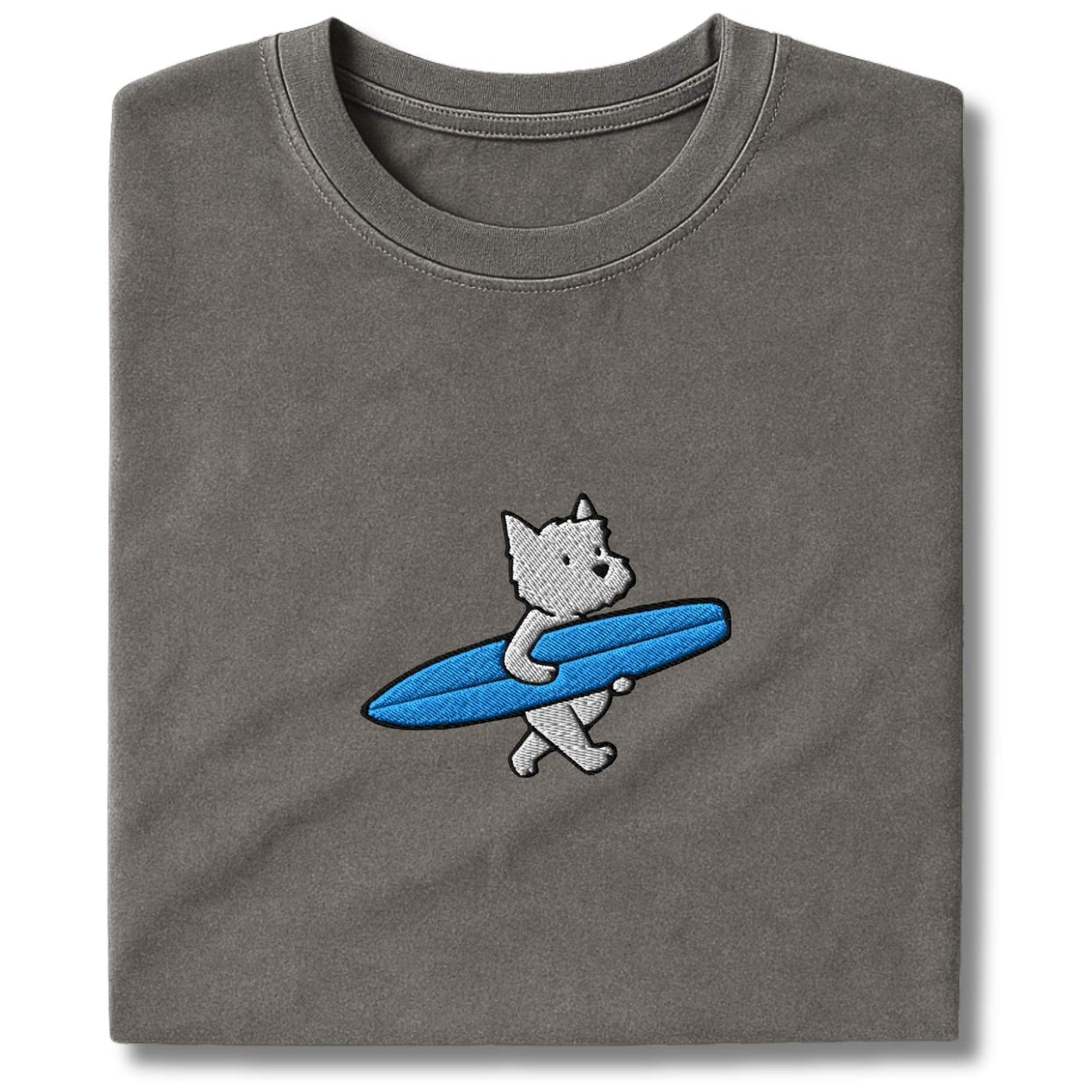 Embroidered Westie Surfer T-Shirt