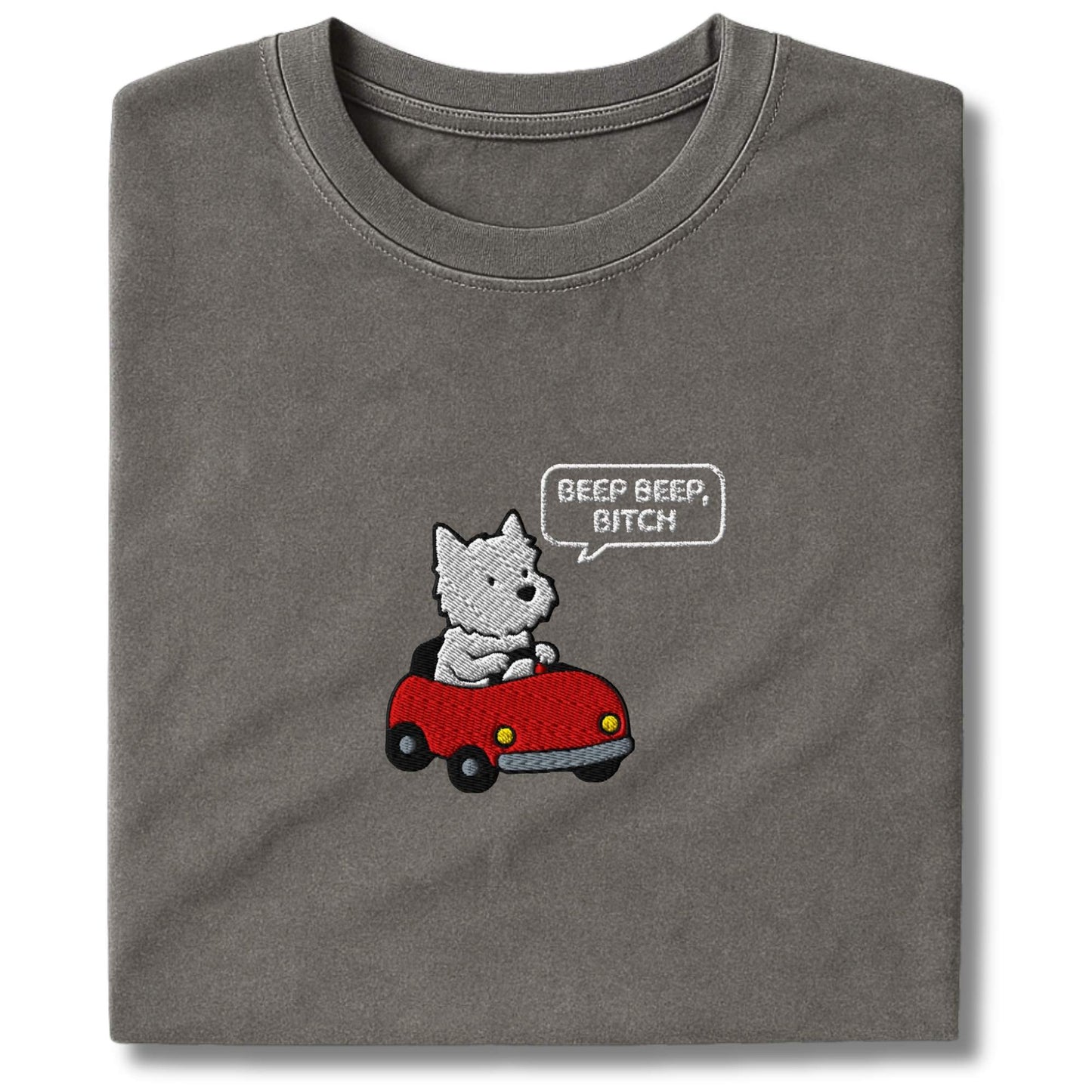 Embroidered Westie Road Rage T-Shirt