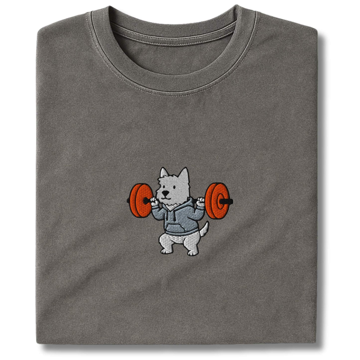 Embroidered Westie Bar Squat T-Shirt