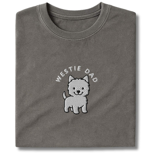Embroidered Westie Dad T-Shirt