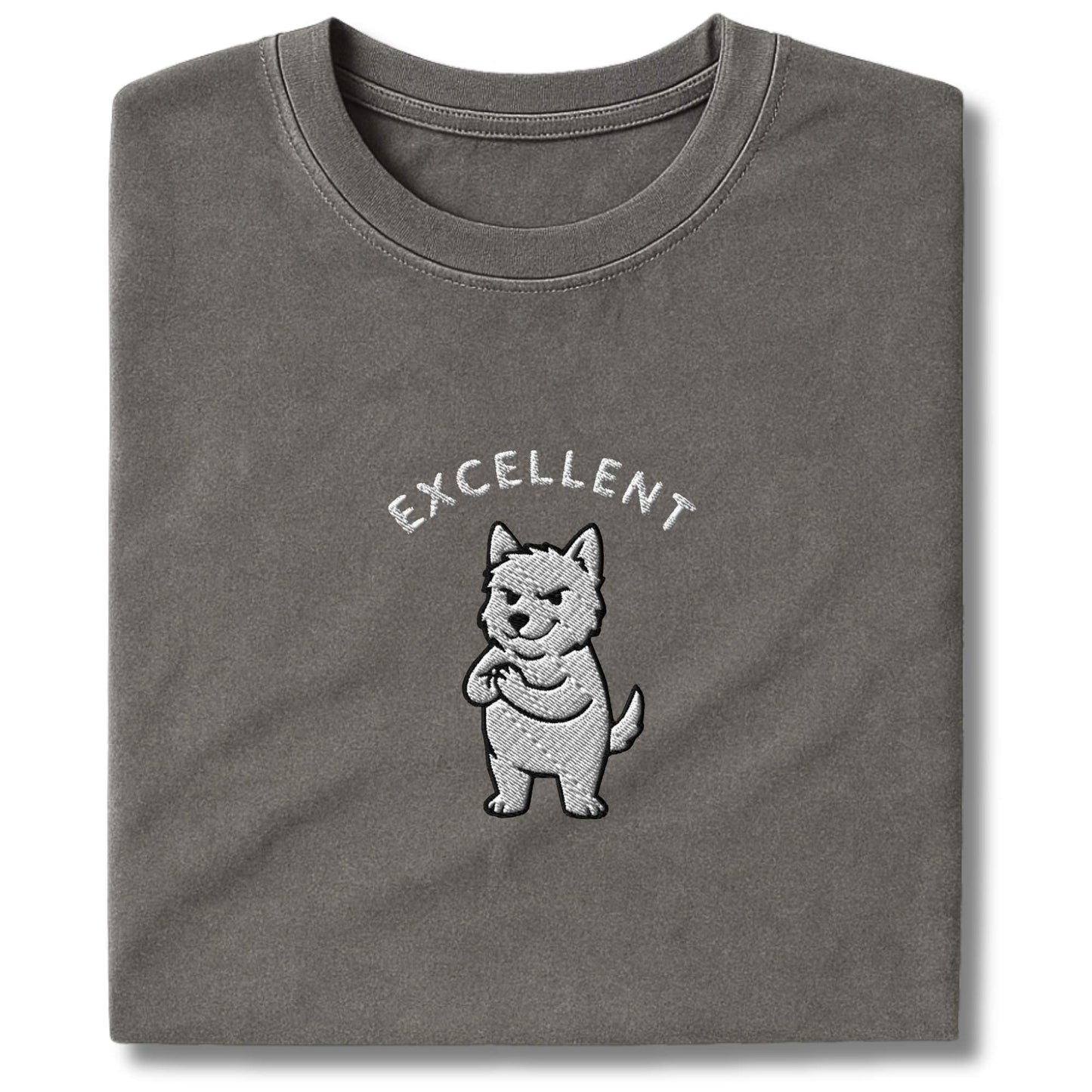 Embroidered Westie Excellent T-Shirt