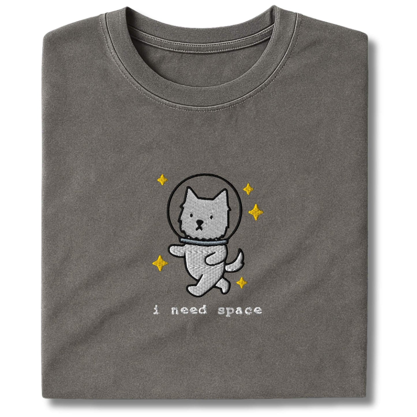 Embroidered Westie I Need Space T-Shirt