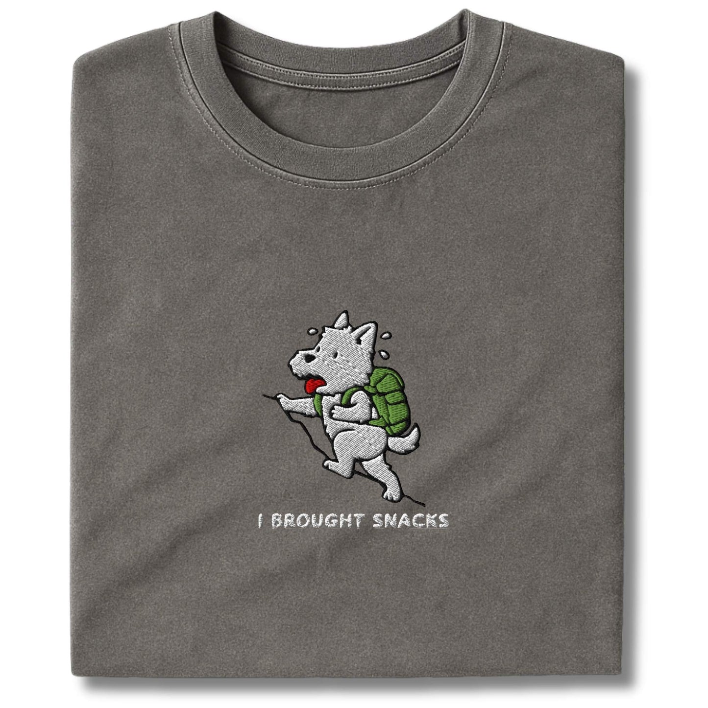 Embroidered Westie I Brought Snacks T-Shirt