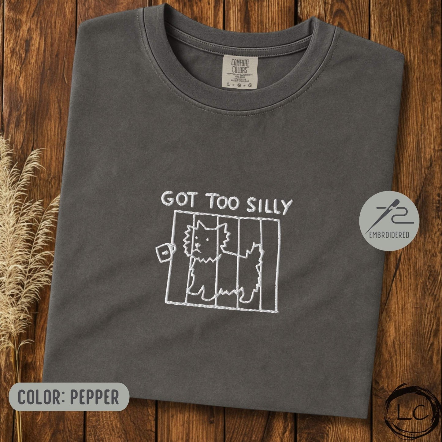 Embroidered Westie Got Too Silly T-Shirt