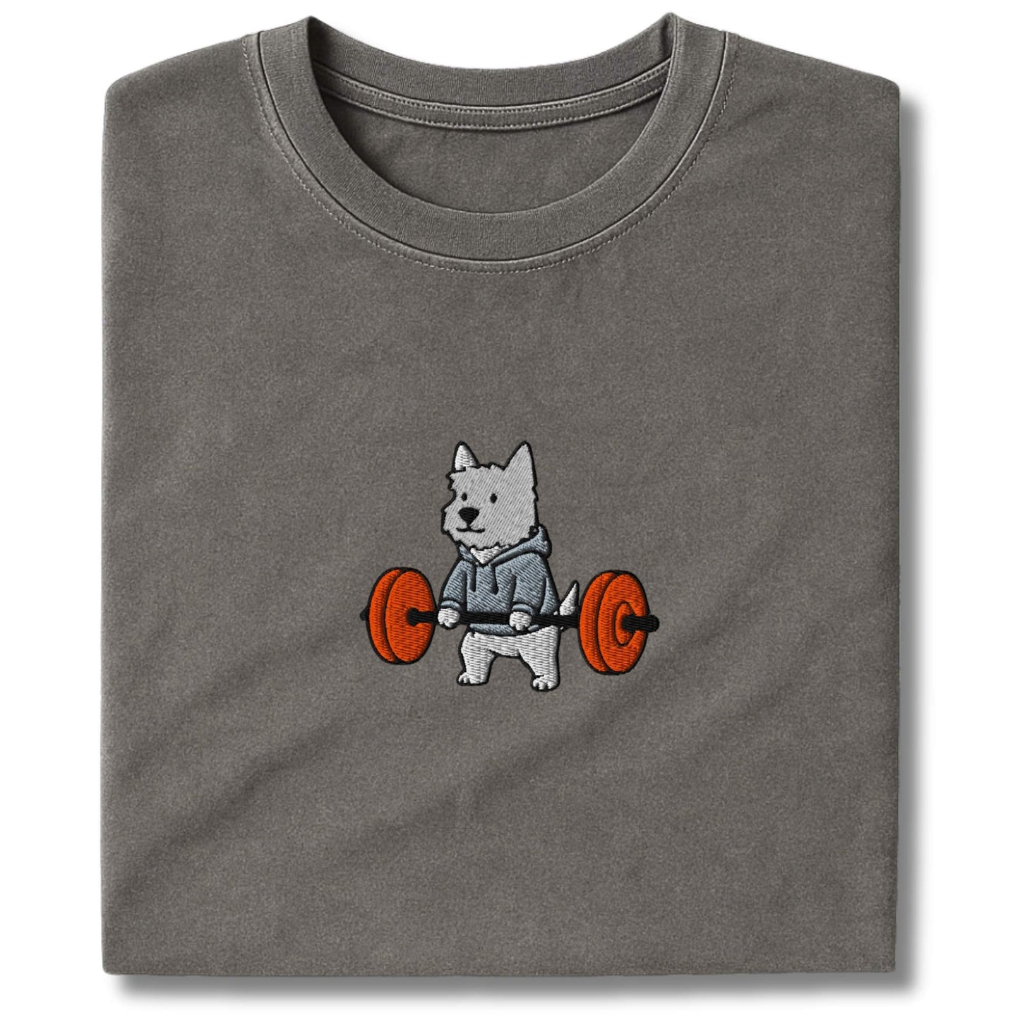 Embroidered Westie Deadlift T-Shirt