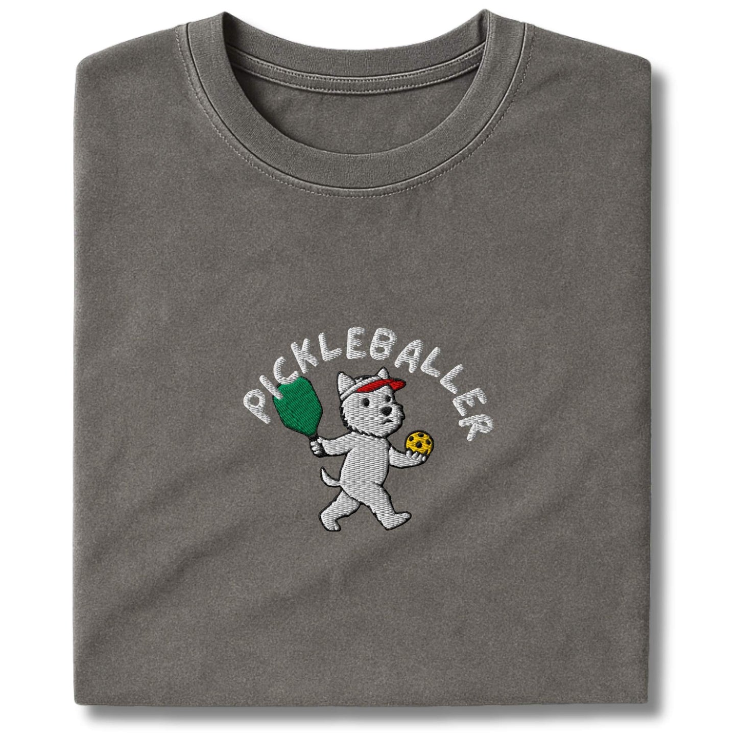 Embroidered Westie Pickleballer T-Shirt