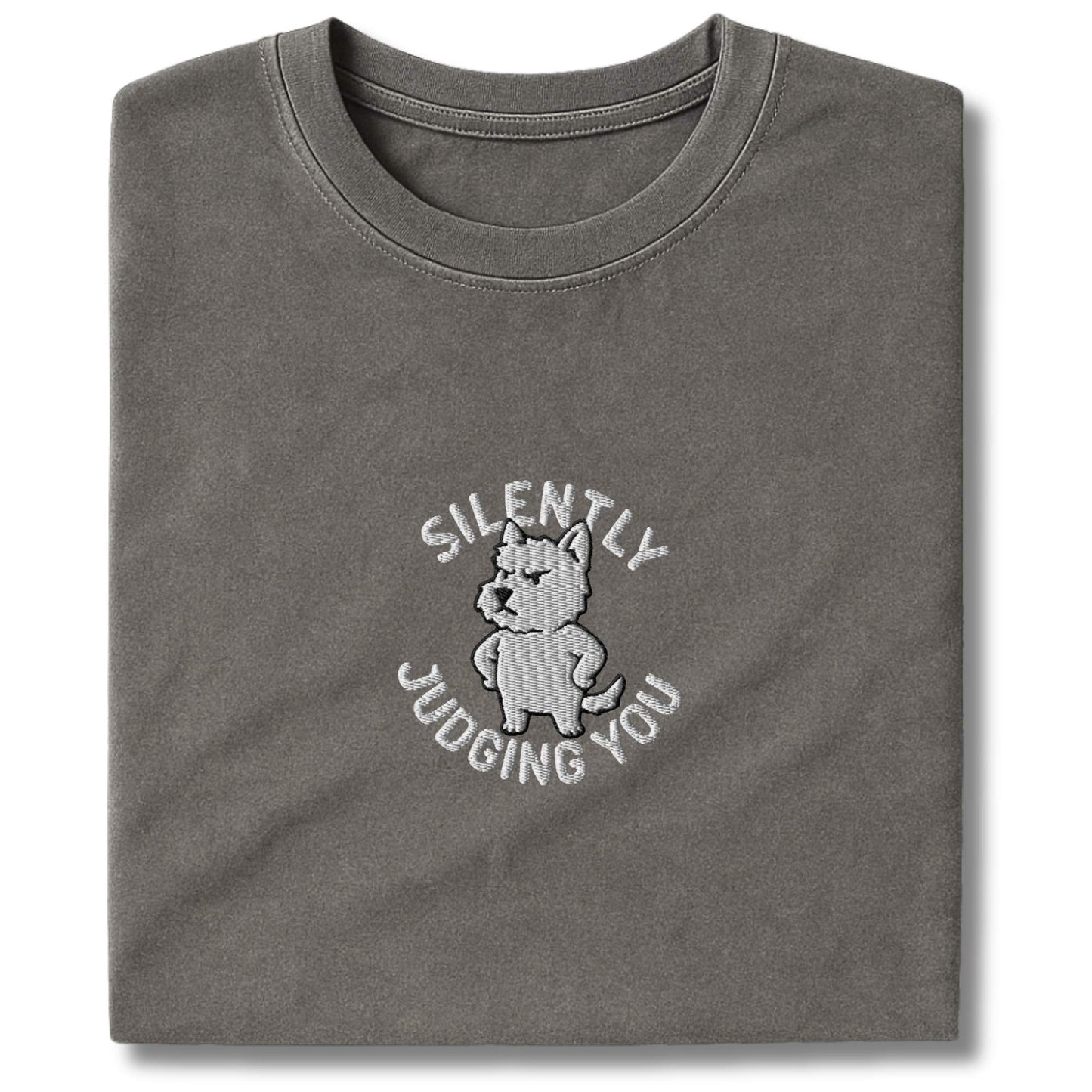 Embroidered Westie Judging You T-Shirt