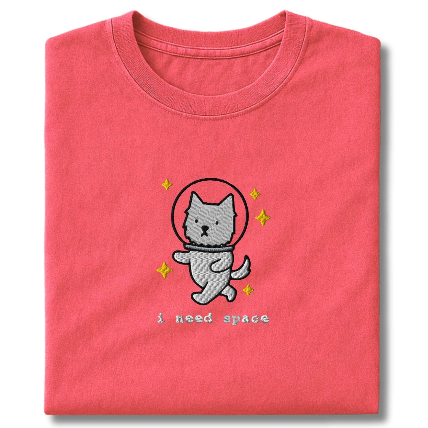 Embroidered Westie I Need Space T-Shirt