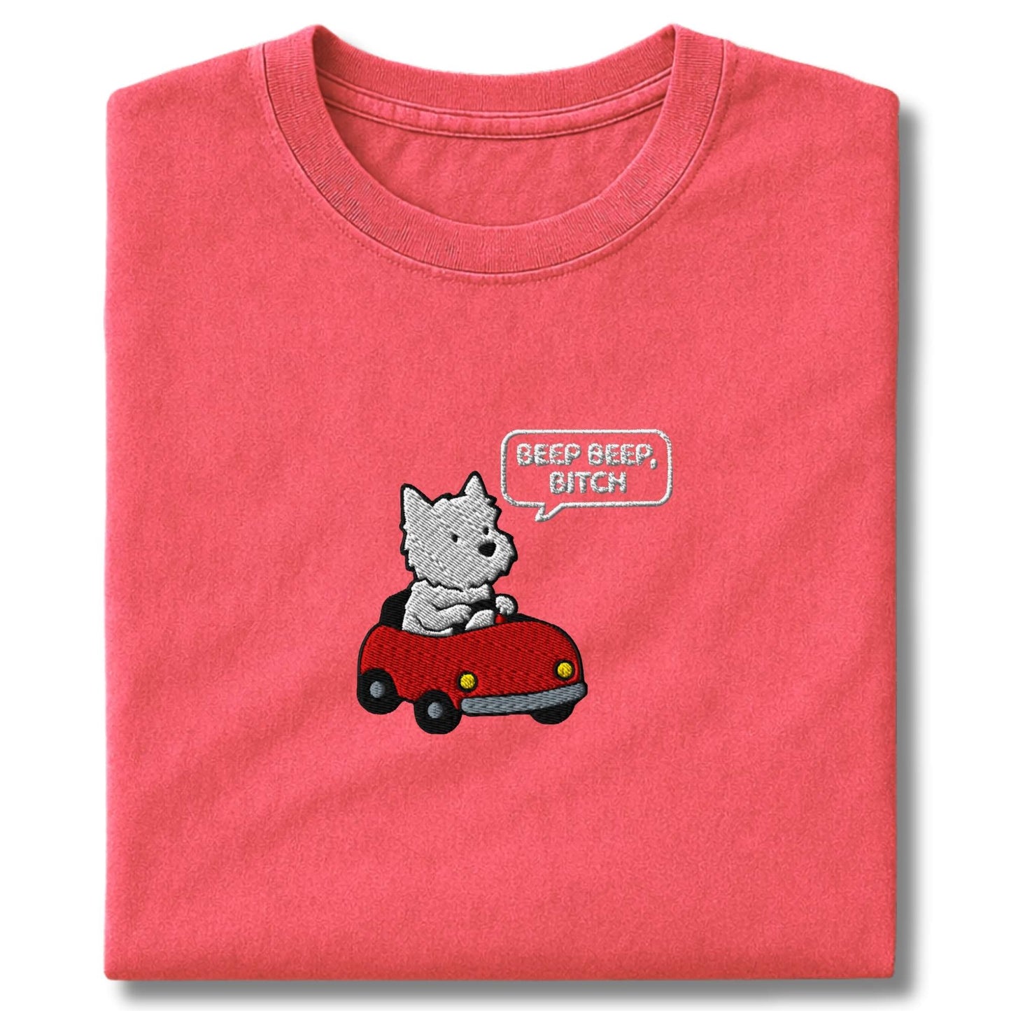 Embroidered Westie Road Rage T-Shirt