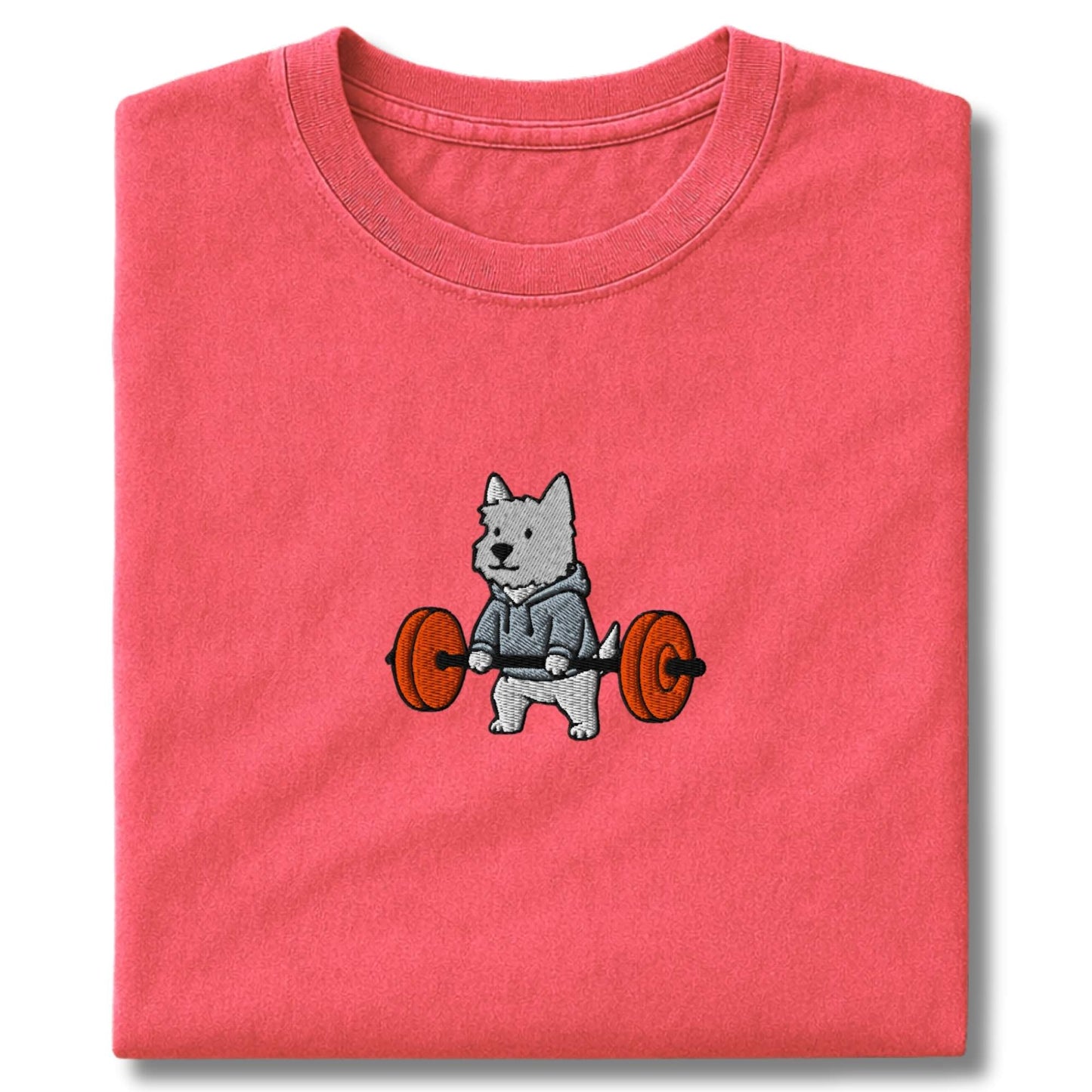 Embroidered Westie Deadlift T-Shirt