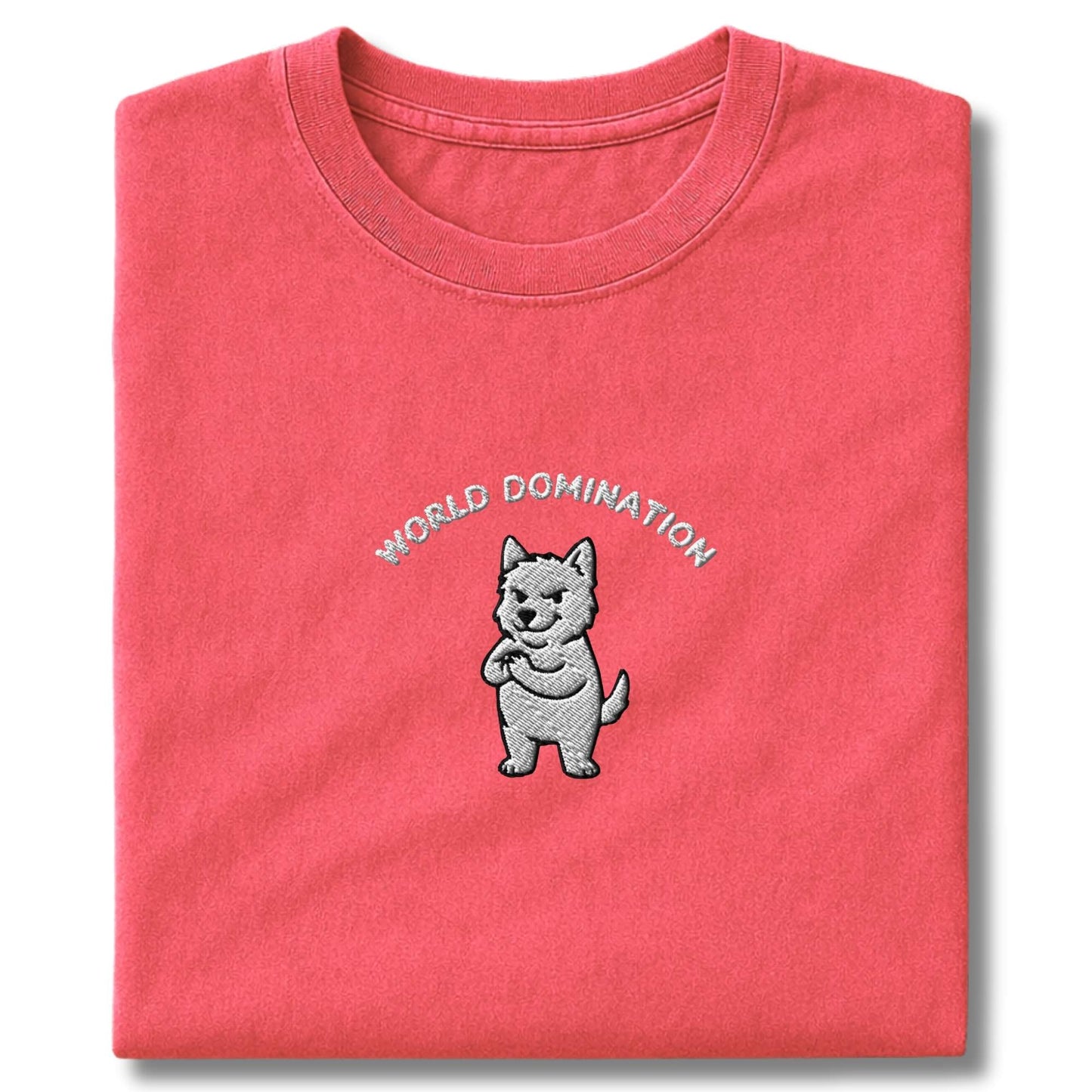 Embroidered Westie World Domination T-Shirt