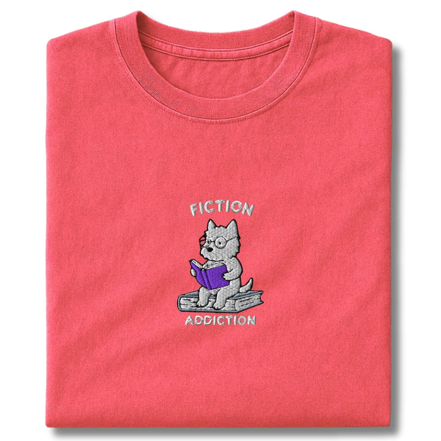 Embroidered Westie Fiction Addiction T-Shirt