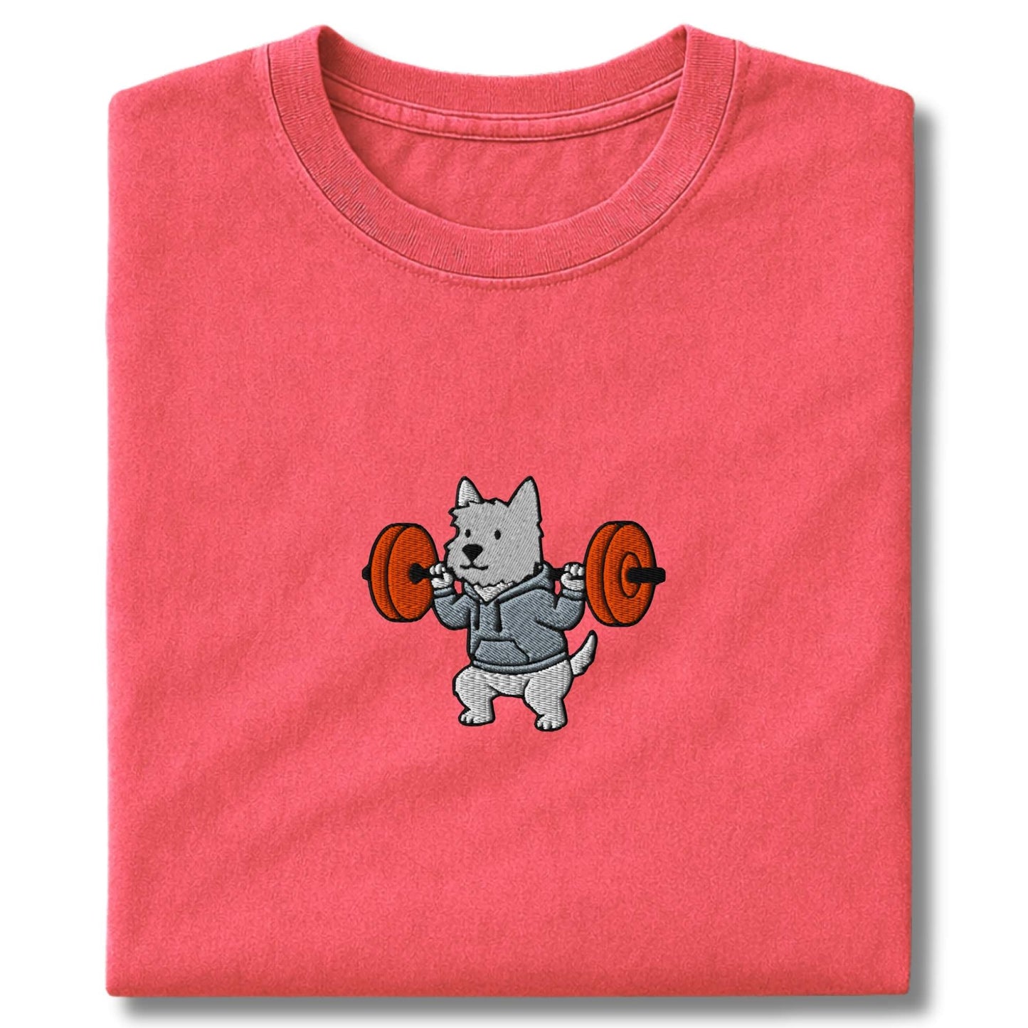 Embroidered Westie Bar Squat T-Shirt