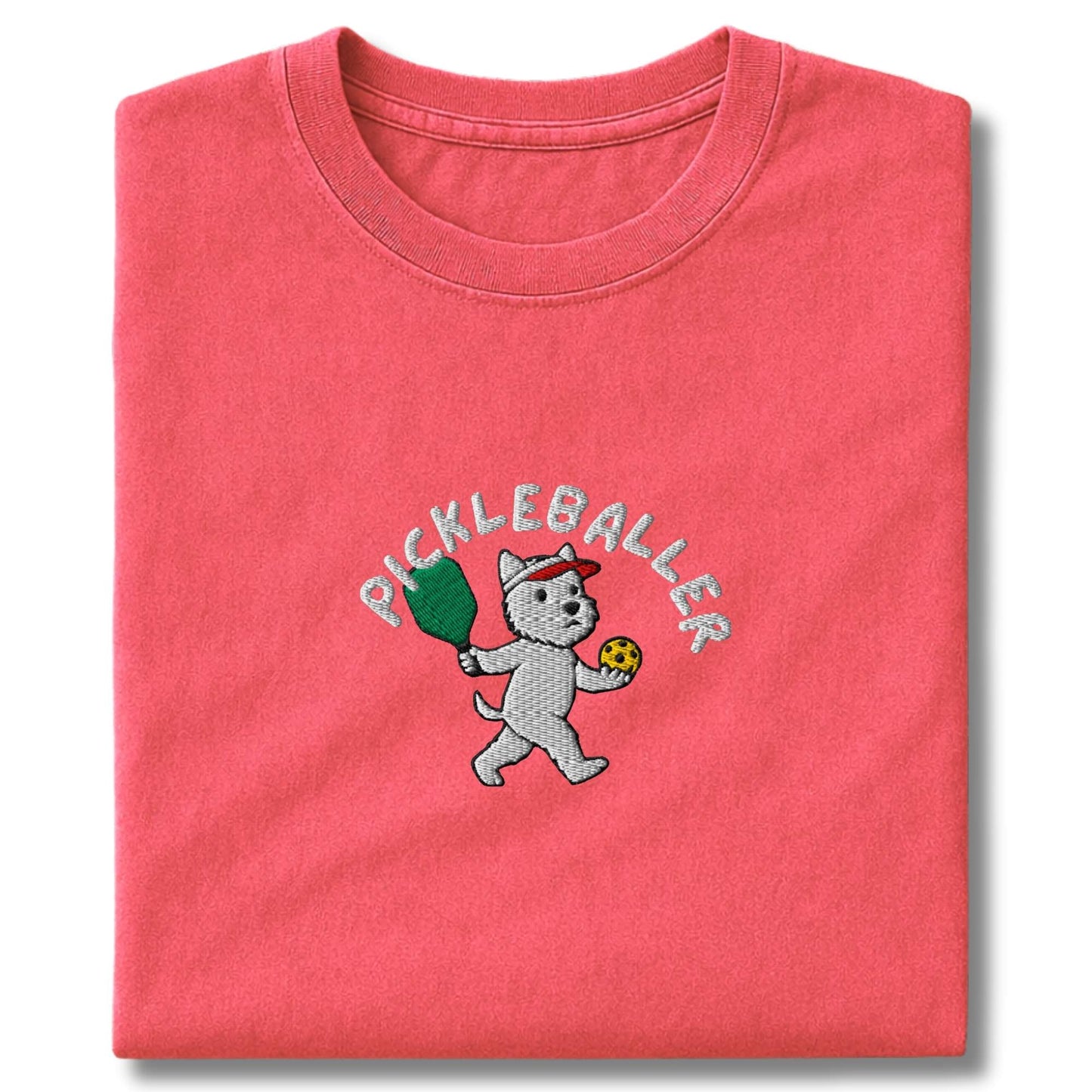 Embroidered Westie Pickleballer T-Shirt