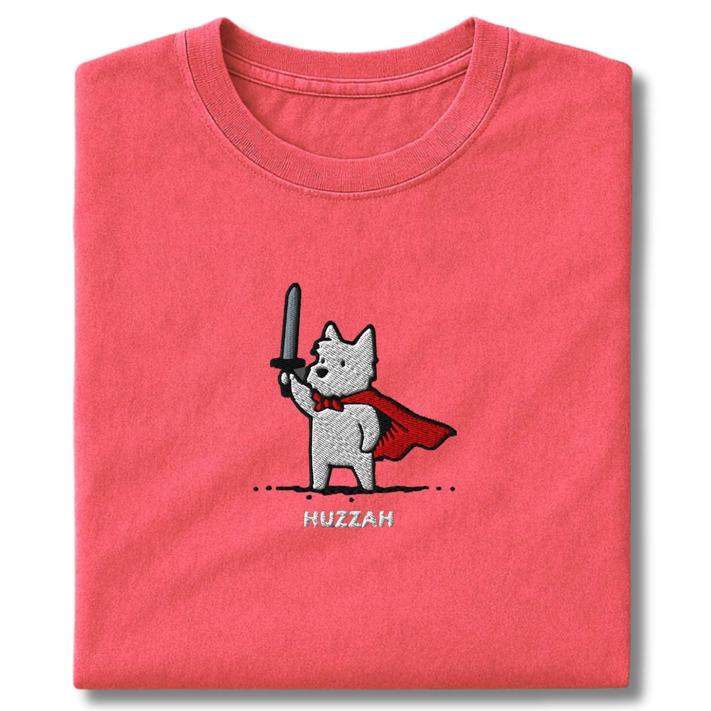 Embroidered Westie Huzzah T-Shirt