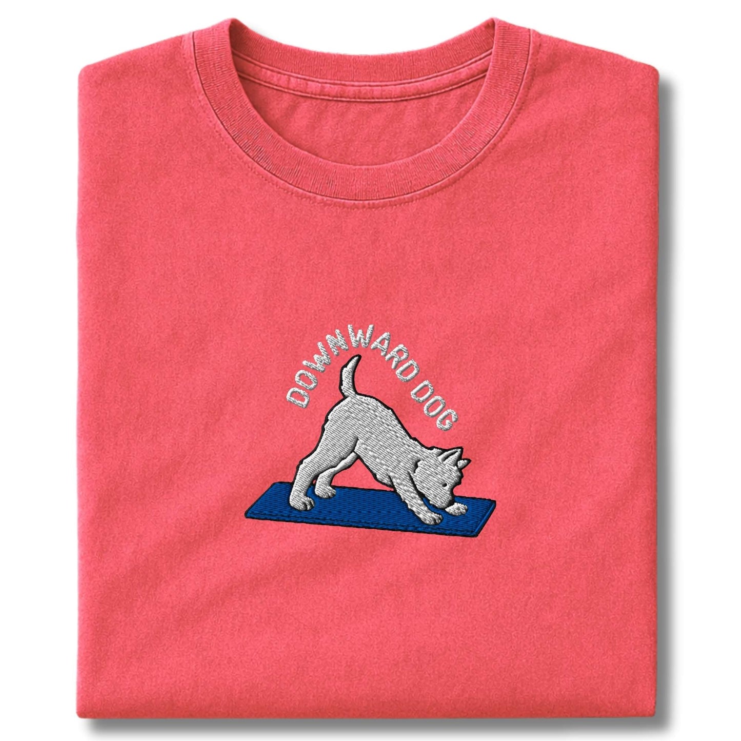 Embroidered Westie Downward Dog T-Shirt