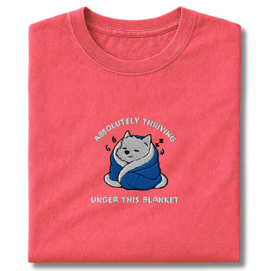 Embroidered Westie In Blanket T-Shirt