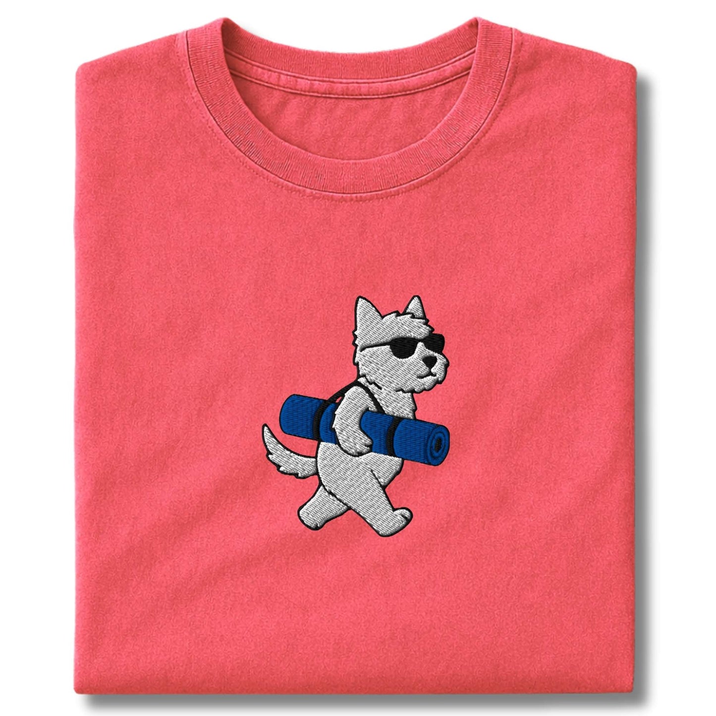 Embroidered Westie Yoga T-Shirt