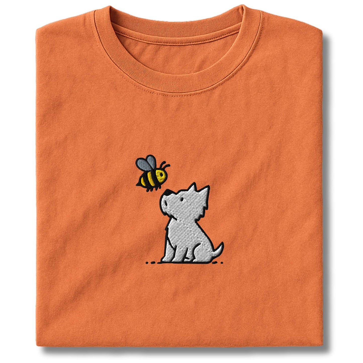 Embroidered Westie and Bee T-Shirt