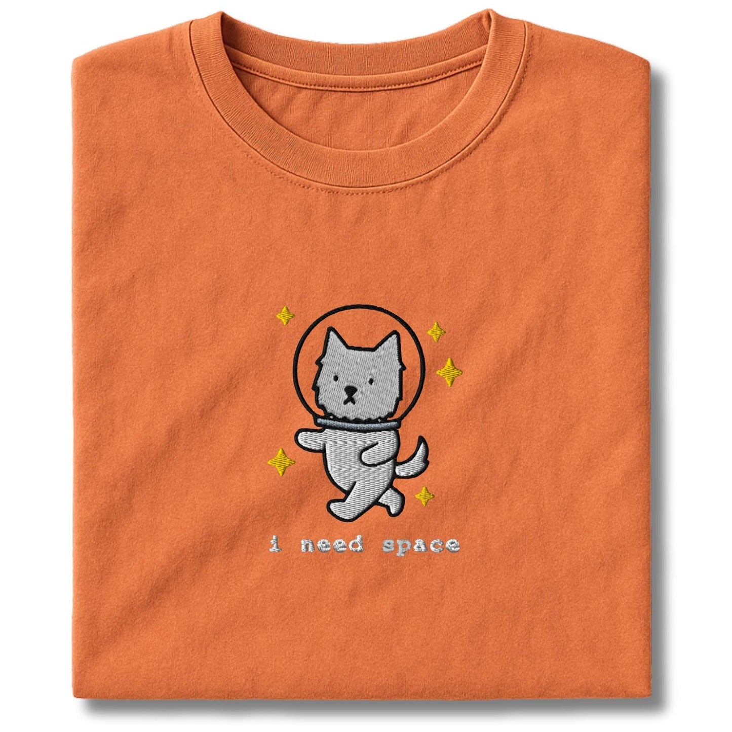 Embroidered Westie I Need Space T-Shirt