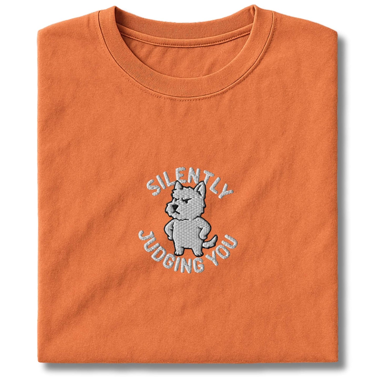 Embroidered Westie Judging You T-Shirt