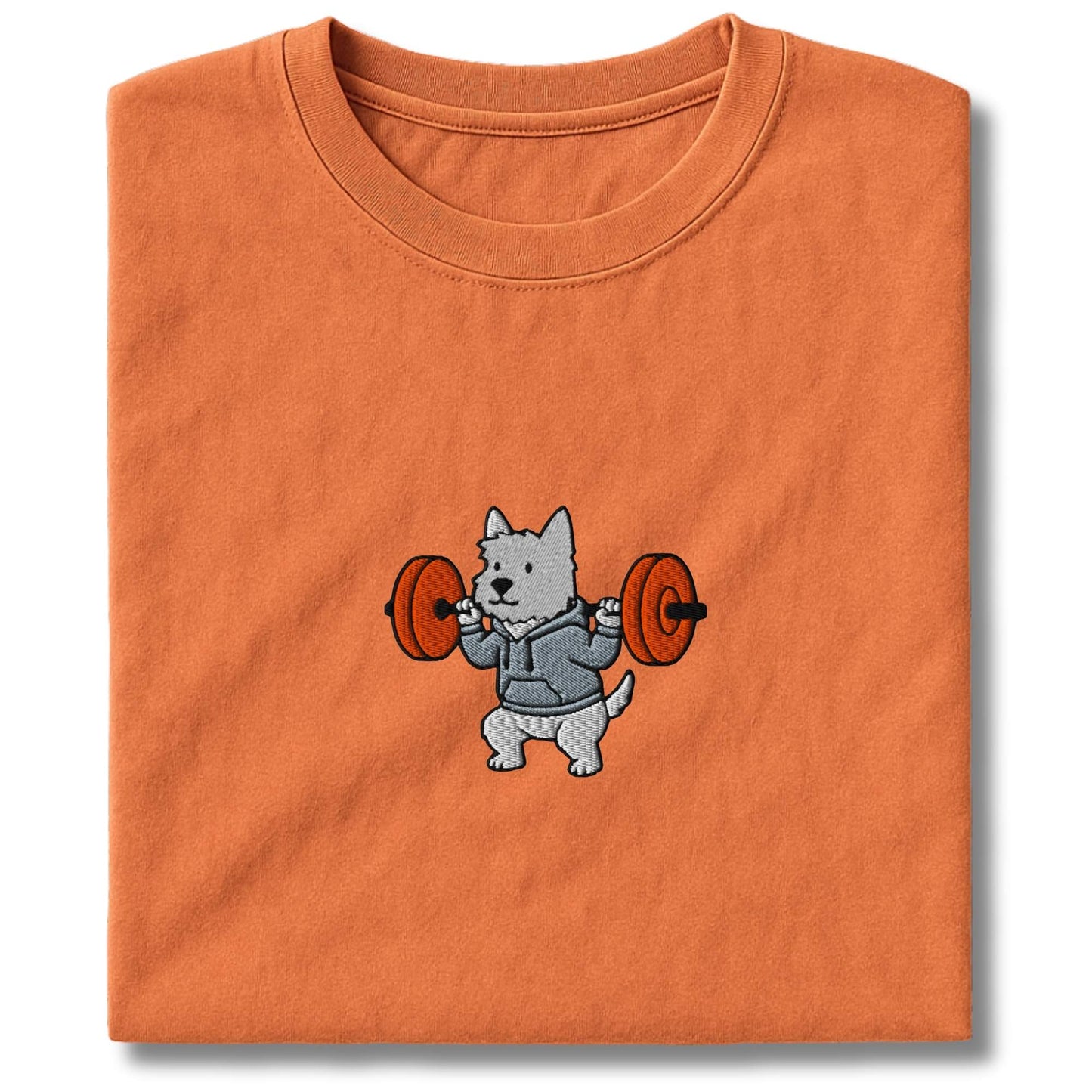 Embroidered Westie Bar Squat T-Shirt