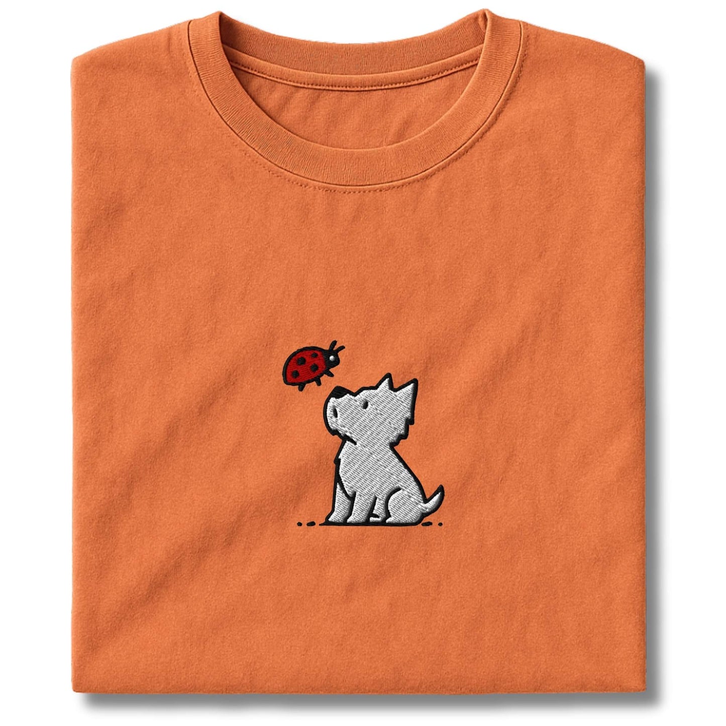 Embroidered Westie and Ladybug T-Shirt