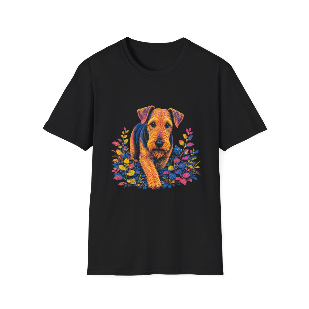 Airedale Terrier Bold Spirit Tee - Black