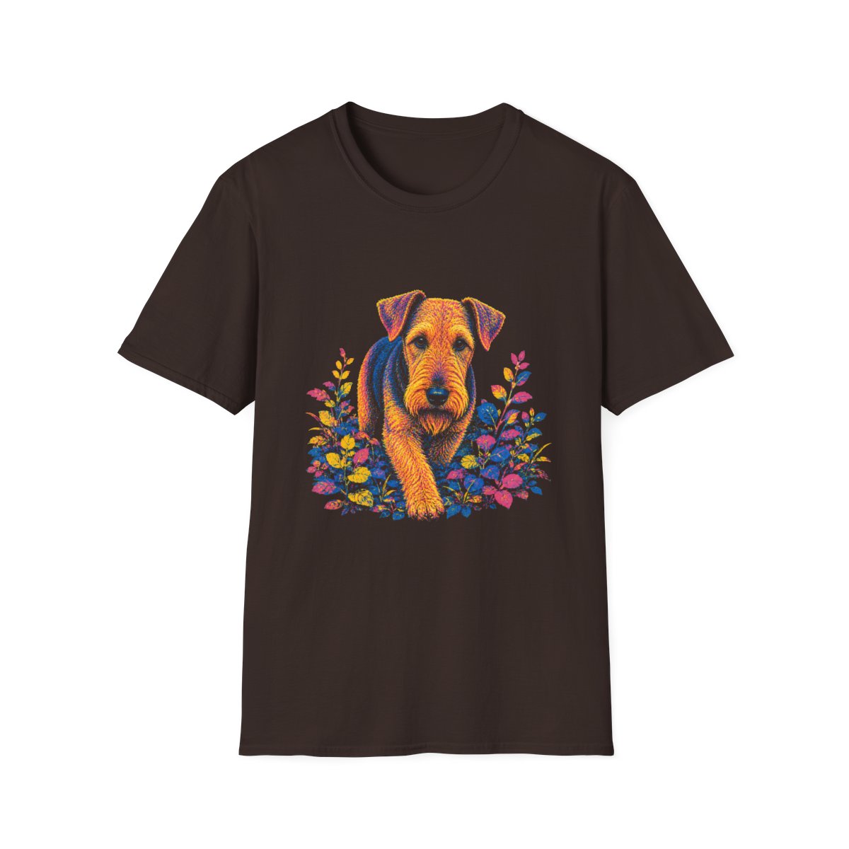 Airedale Terrier Bold Spirit Tee - Dark Chocolate