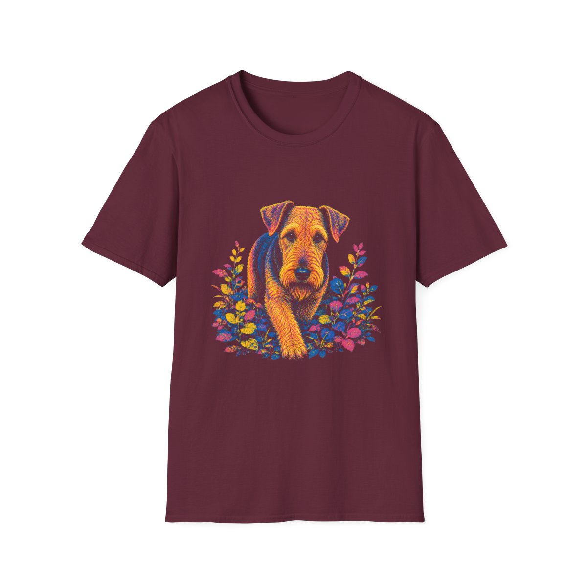 Airedale Terrier Bold Spirit Tee - Maroon