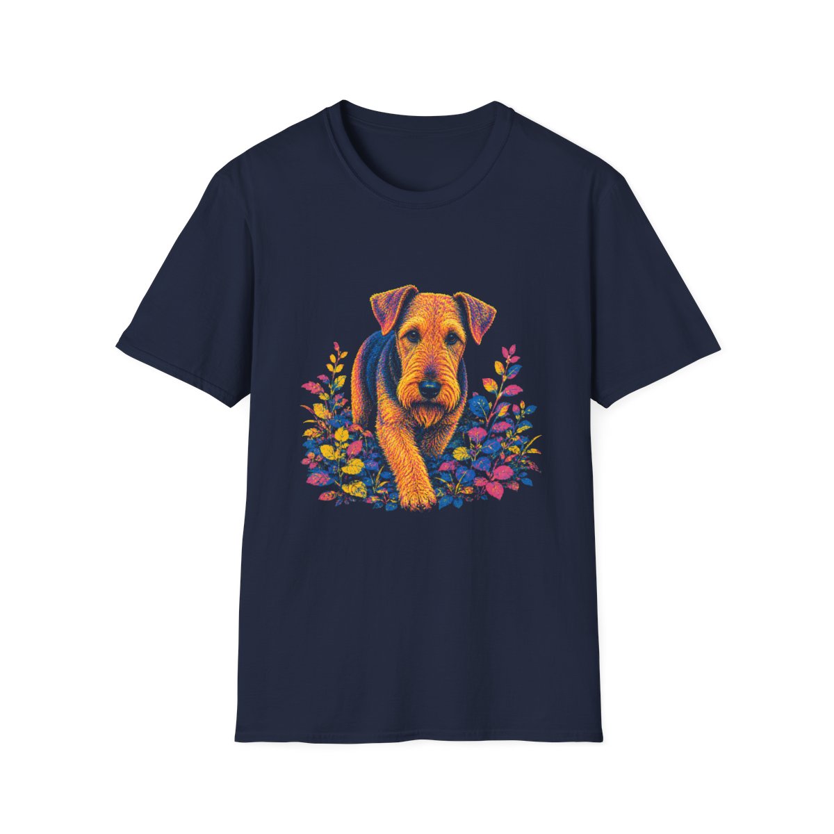 Airedale Terrier Bold Spirit Tee - Navy