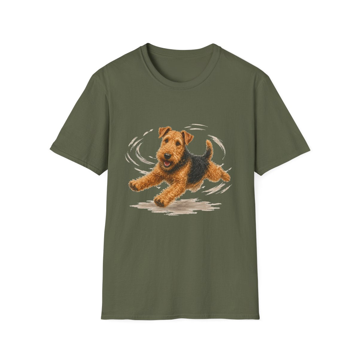 Airedale Terrier Certified Zoomies Champion Tee - Military Green