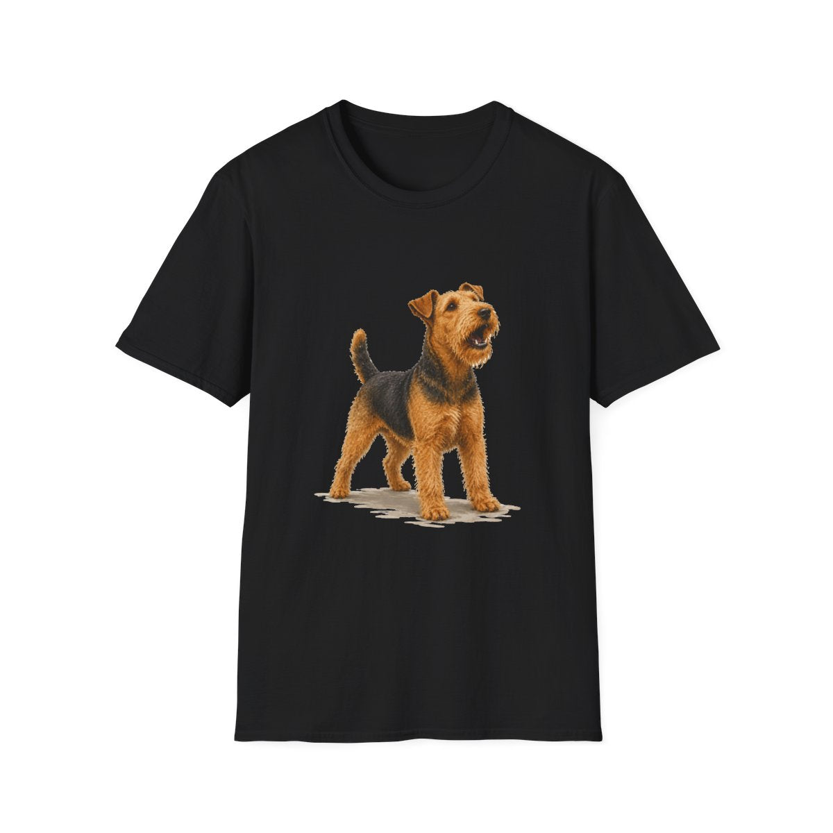 Airedale Terrier Head Of Security Tee - Black