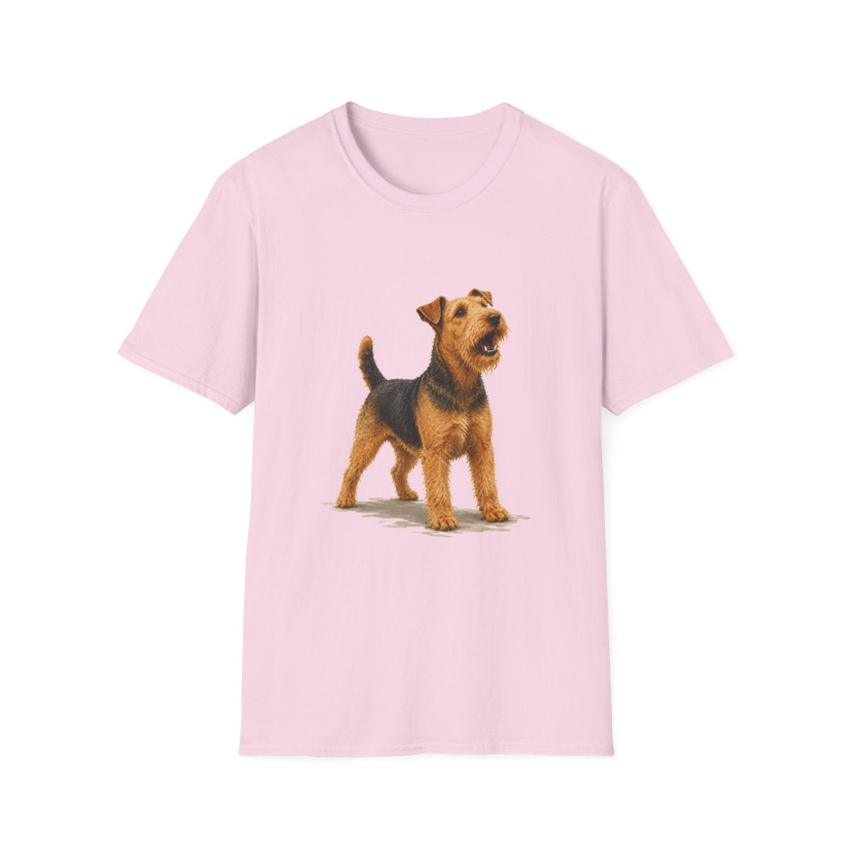 Airedale Terrier Head Of Security Tee - Light Pink