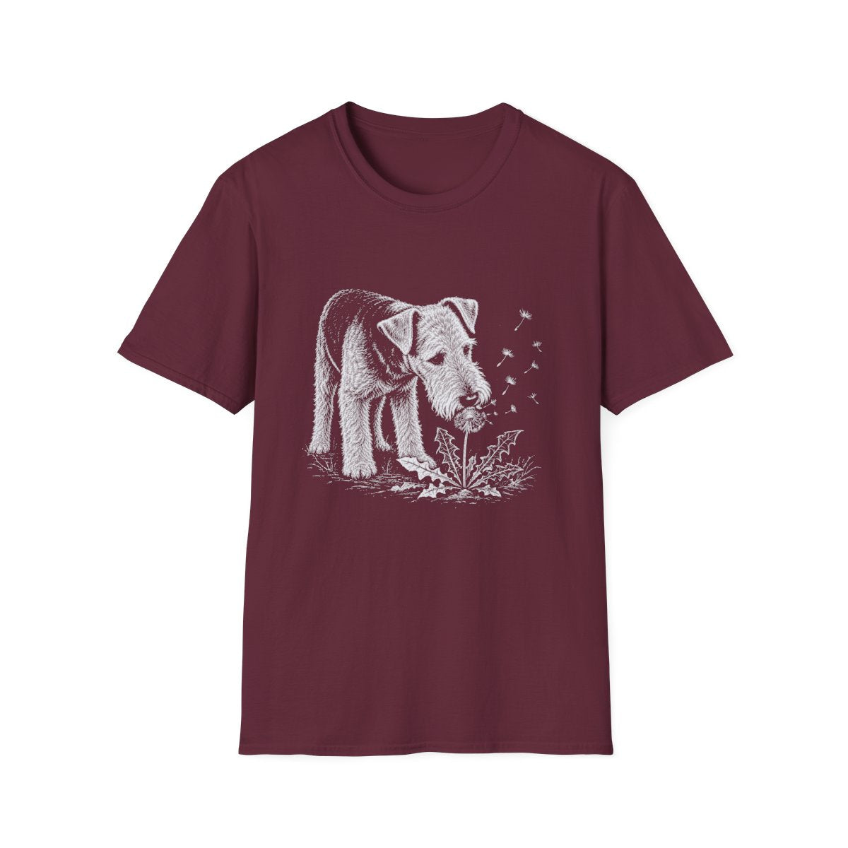 Airedale Terrier Make A Wish Tee - Maroon