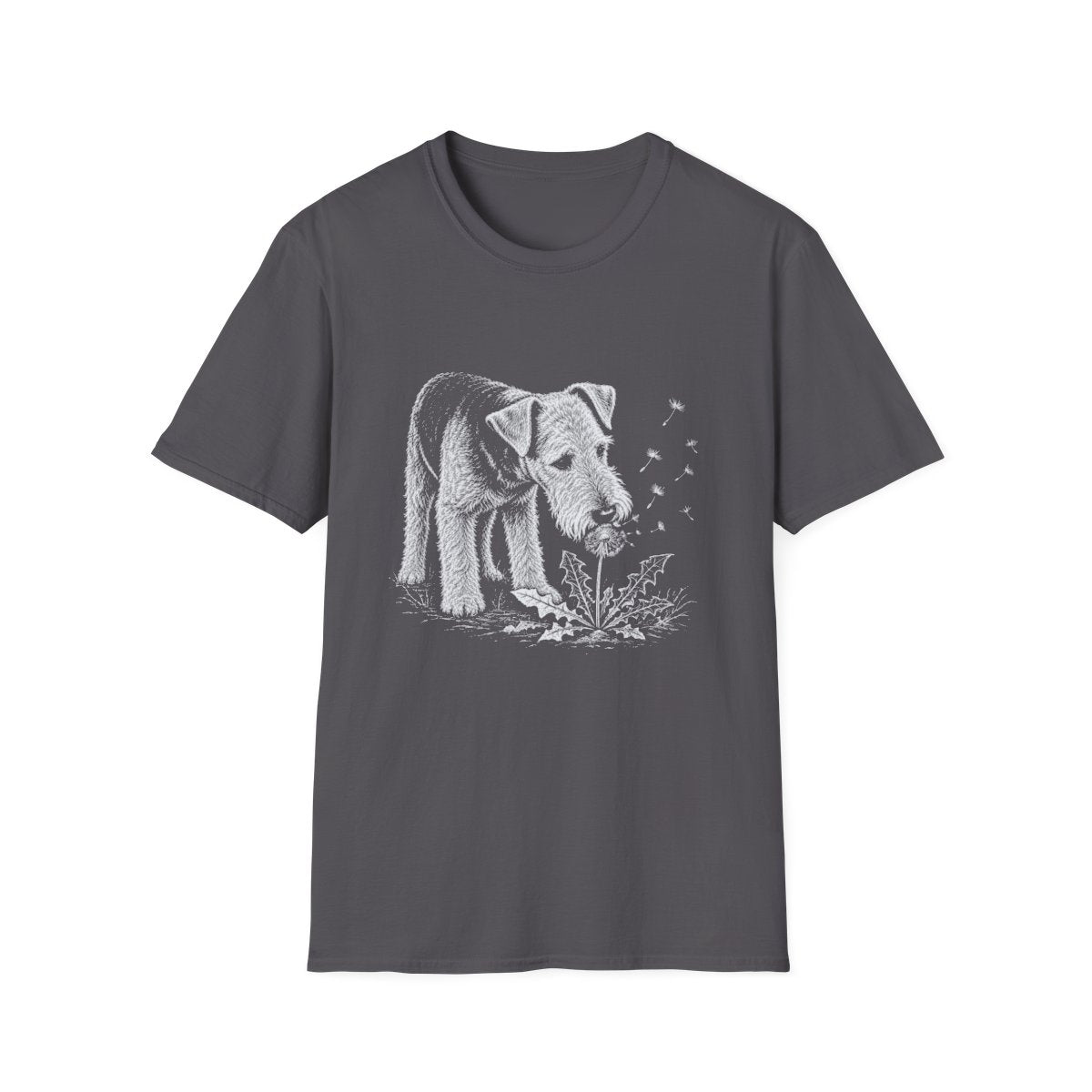 Airedale Terrier Make A Wish Tee - Charcoal