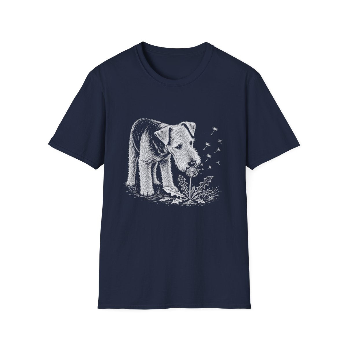 Airedale Terrier Make A Wish Tee - Navy