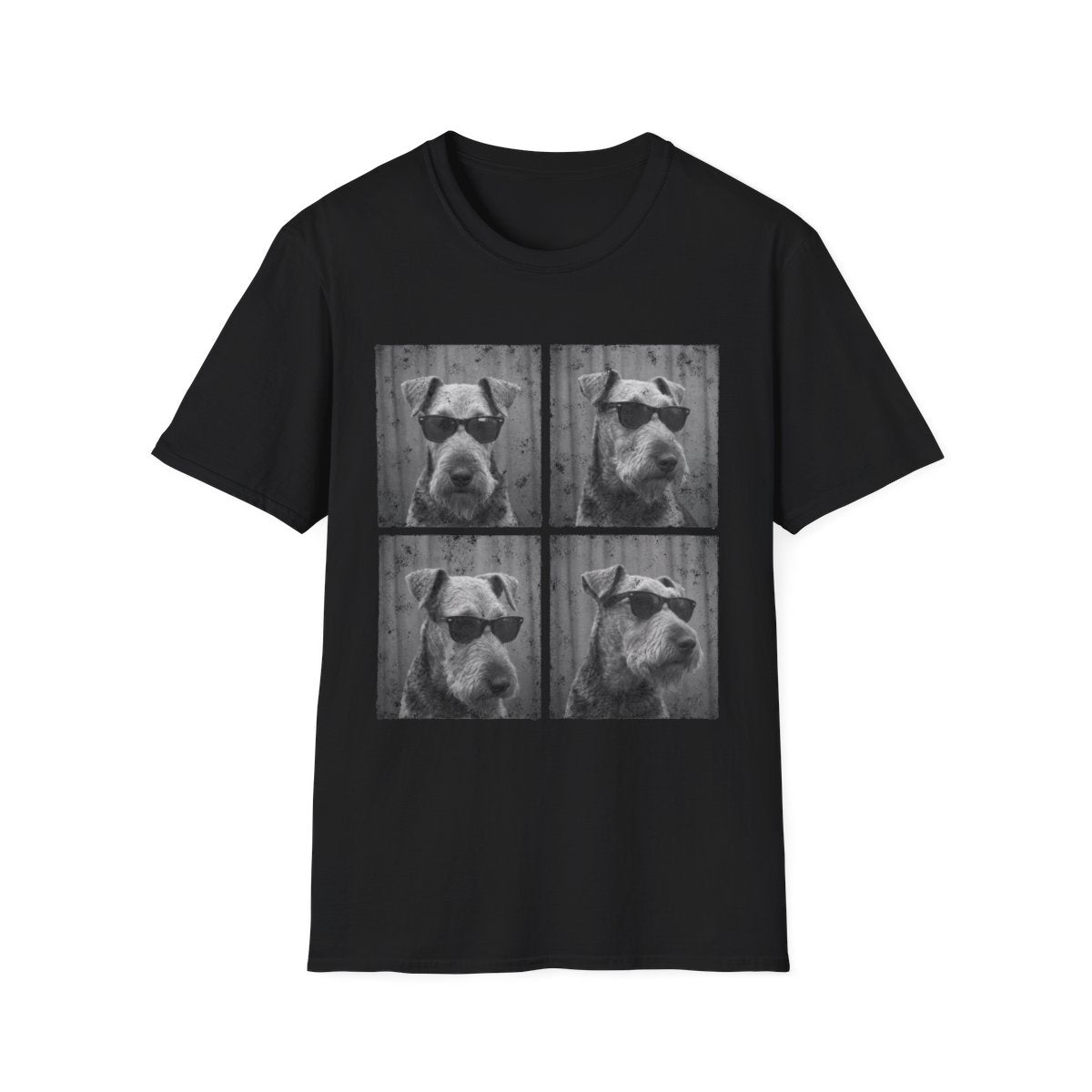 Airedale Terrier Photo Booth Tee - Black