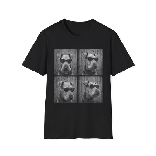 Airedale Terrier Photo Booth Tee - Black
